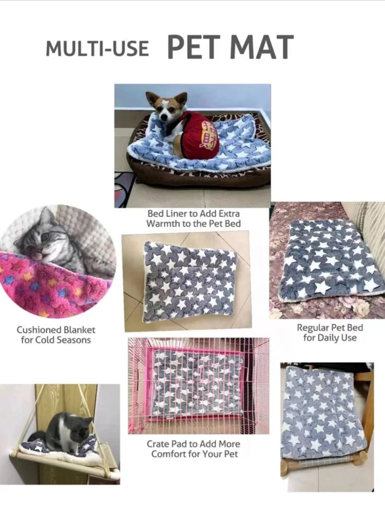 Thickened Comfortable Warm Small Cat Sleeping Cushion Skin-friendly Cute Winter Medium Dog Sofa Mat for Puppy Bed Accessories - Play Paws Toys