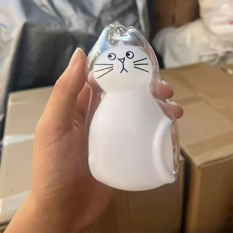 Dog Cat Hair Storage Pendant Keychain Box Couple Car Key Chains Jewelry Souvenir Pet Lover Keepsake Memorial Keychain Gift Decor