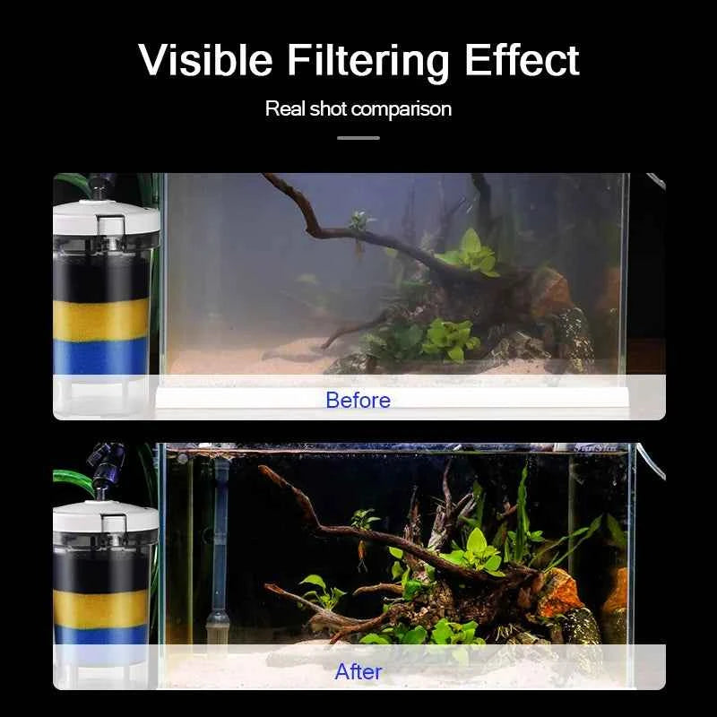 SUNSUN Pre-Filter Biochemical Fish Tank Filter Barrel Ultra-quiet Transparent External Aquarium Filter Bucket