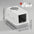 New Stainless Steel Cat Litter Box with Flip Cover Closed Design Easy to Clean Non-Slip Mat Indoor Cats Pet Supplies