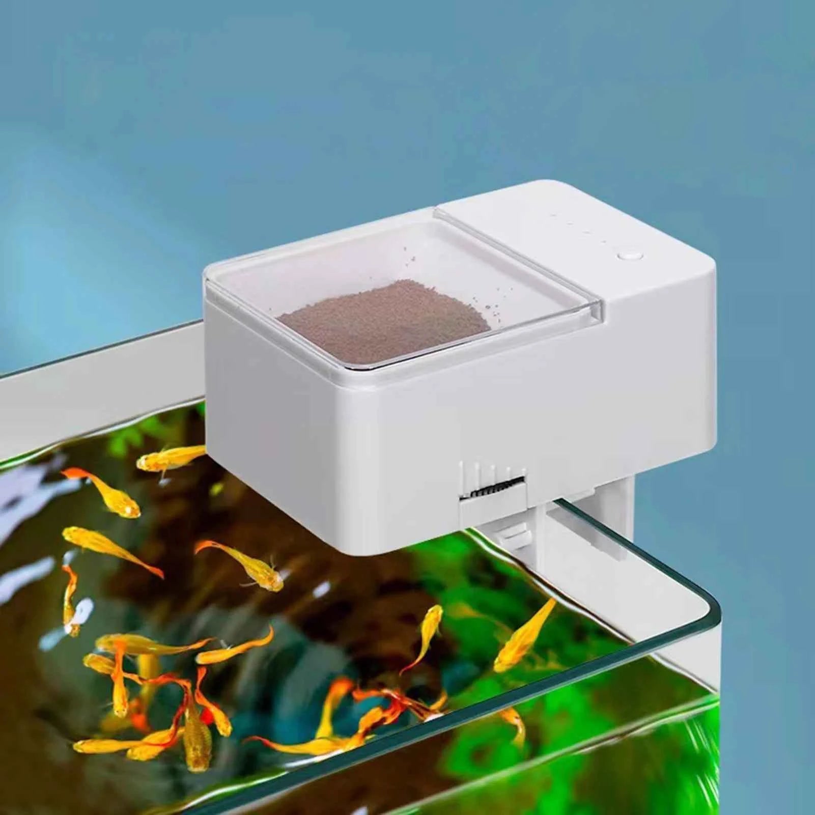Automatic fish feeder/intelligent feeder, 4-speed timer, maximum support for 12MM fish food, suitable for turtles and fish