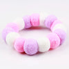 50pcs Elastic Plush Pom Ball Pet Collar Rainbow Flower Hair Decoration Dog Bowtie Necklace Pet Cat Bow Dog Grooming Accessories