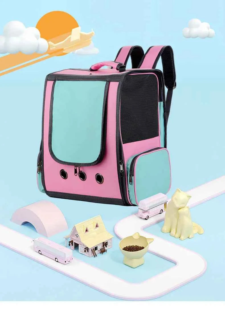 Breathable Pet Carrier Backpack for Cat and Dog, Astronaut Space Capsule, Window Transport Carrying Bag, High Quality