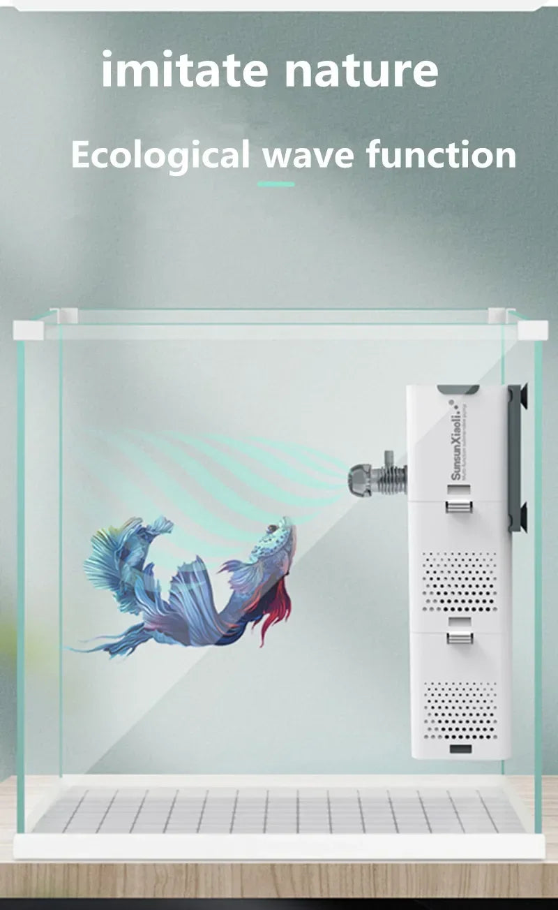 Aquarium 3 in 1 Filter for Aquarium Fish Tank Filter Mini Fish Tank Filter Aquarium Oxygen Submersible Water Purifier Aeration