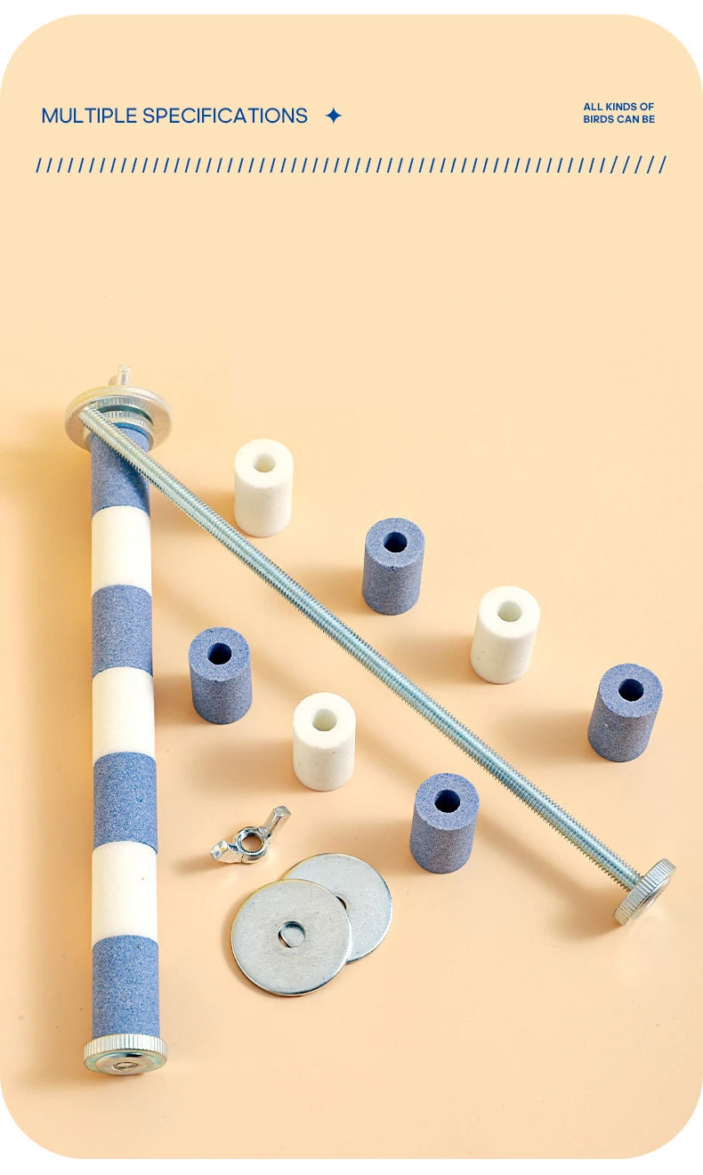 20/15/12CM Pet Parrot Bird Claw Beak Grinding Perches Stand Rack Claw Grinding Stick Cage Pigeon Accessories