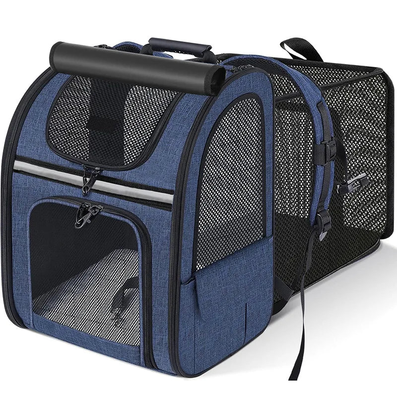 Cat Carrier Backpacks Expandable Cat Backpack with Shade Cover, Breathable Mesh Pet Carrier Backpack Bag for Travel Hiking Campi - Play Paws Toys