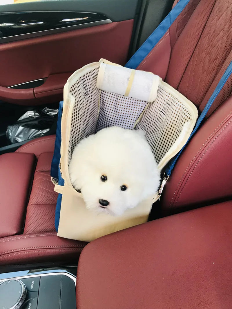 Dog Car Seat Dog Booster Car Seat Cat Carrier Bag Cat Bed for Small Dogs Cats Pet Car Seat with Pad and Straps for Dogs Cats - Play Paws Toys