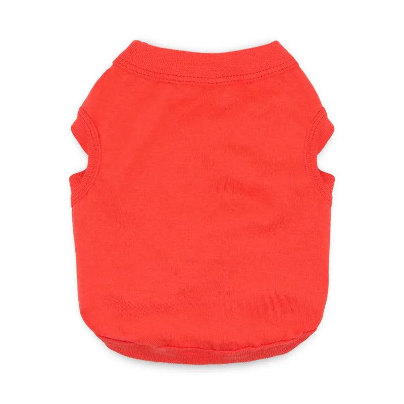 Soft Cotton Blank Dog Shirt, Breathable Spring Summer Pet Apparel, Lightweight Plain Dog T Shirt for Small to Large Dogs