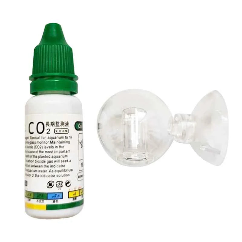 Aquarium CO2 Indicator DIY Fish Tank Glass Liquid Tester Monitor Plants Grass CO2 System Solution Drop Checker Kit 15ml