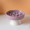 Ceramic slow-feeding bowl high-leg cat bowl with neck protection not easy to overturn, dog choke-proof bowl slow cat accessories