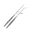 27/38/48cm Aquarium Plant Tweezers Multifuctional Stainless Steel Elbow Tweezers Fish Tank Aquascape Tools Aquarium Feeding Tong