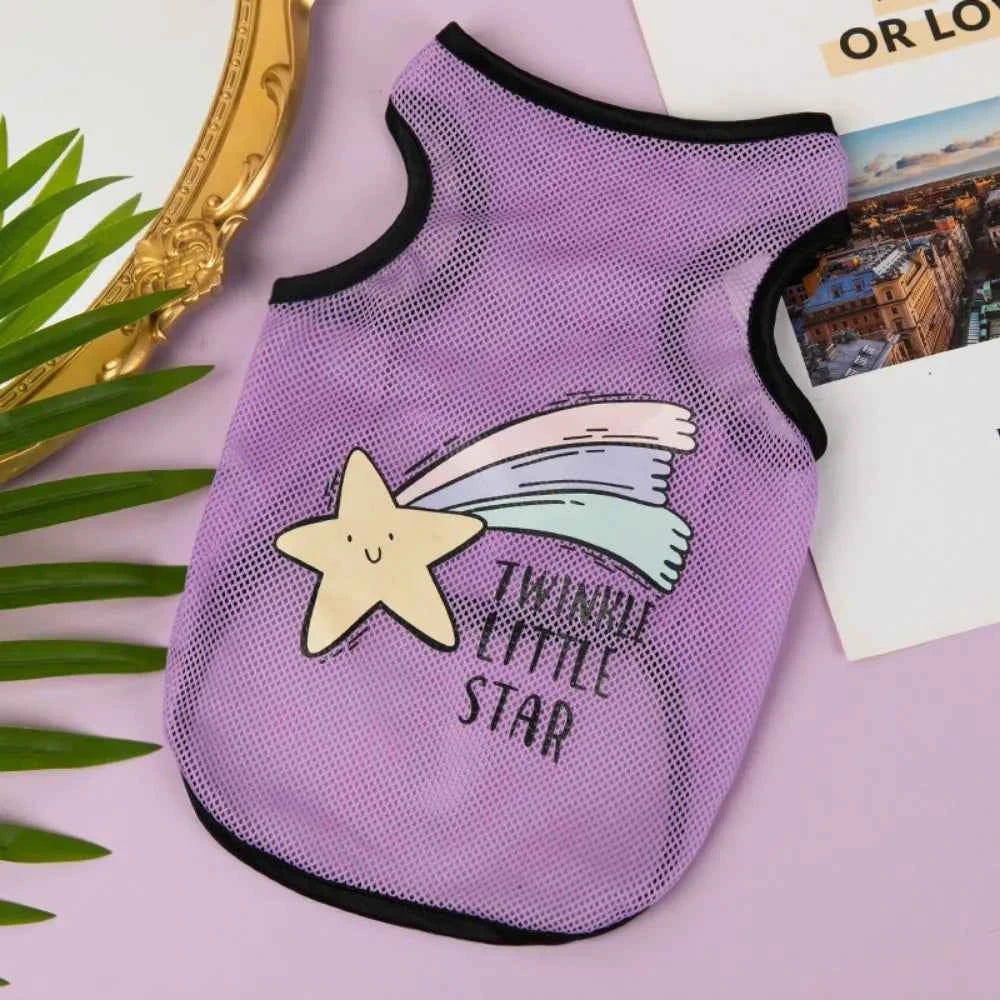 Cute Summer Polyester Fibre Cool Breathable Cat Costume Cat T-shirt Puppy Vest Dog Clothes