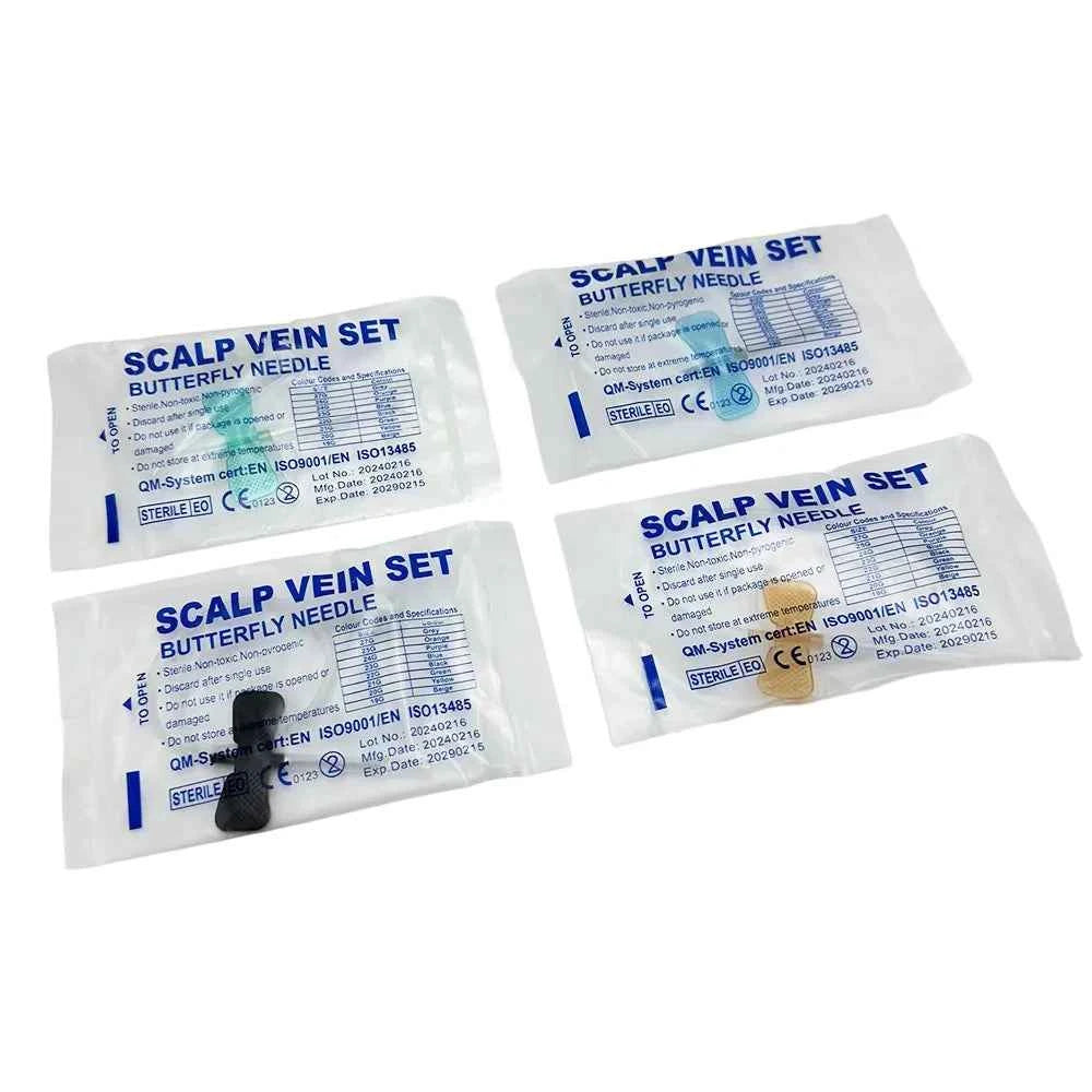 50pcs/lot Disposable Butterfly Blood Infusion Needle double wing type Blood Infusion Needle Pet Care Room Cat Dogs Animal