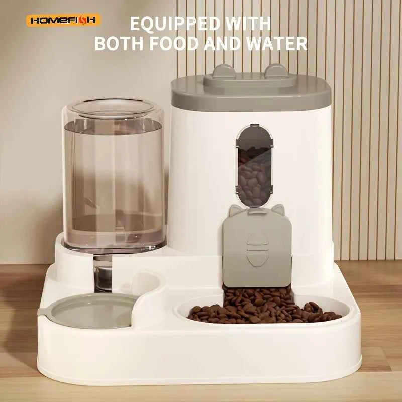 2in 1 Cat Food Dispenser Water and Food Integrated Fully Automatic Cat Food Feeding and Water Dispenser Cute Water Dispenser