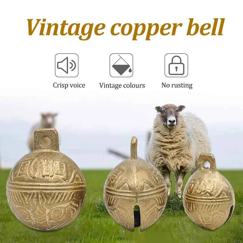 Sheep Pet Dog Copper Bells Animal Identification Feeding Device Farm Livestock Grazing Bells Pet Supplies Position Recognition