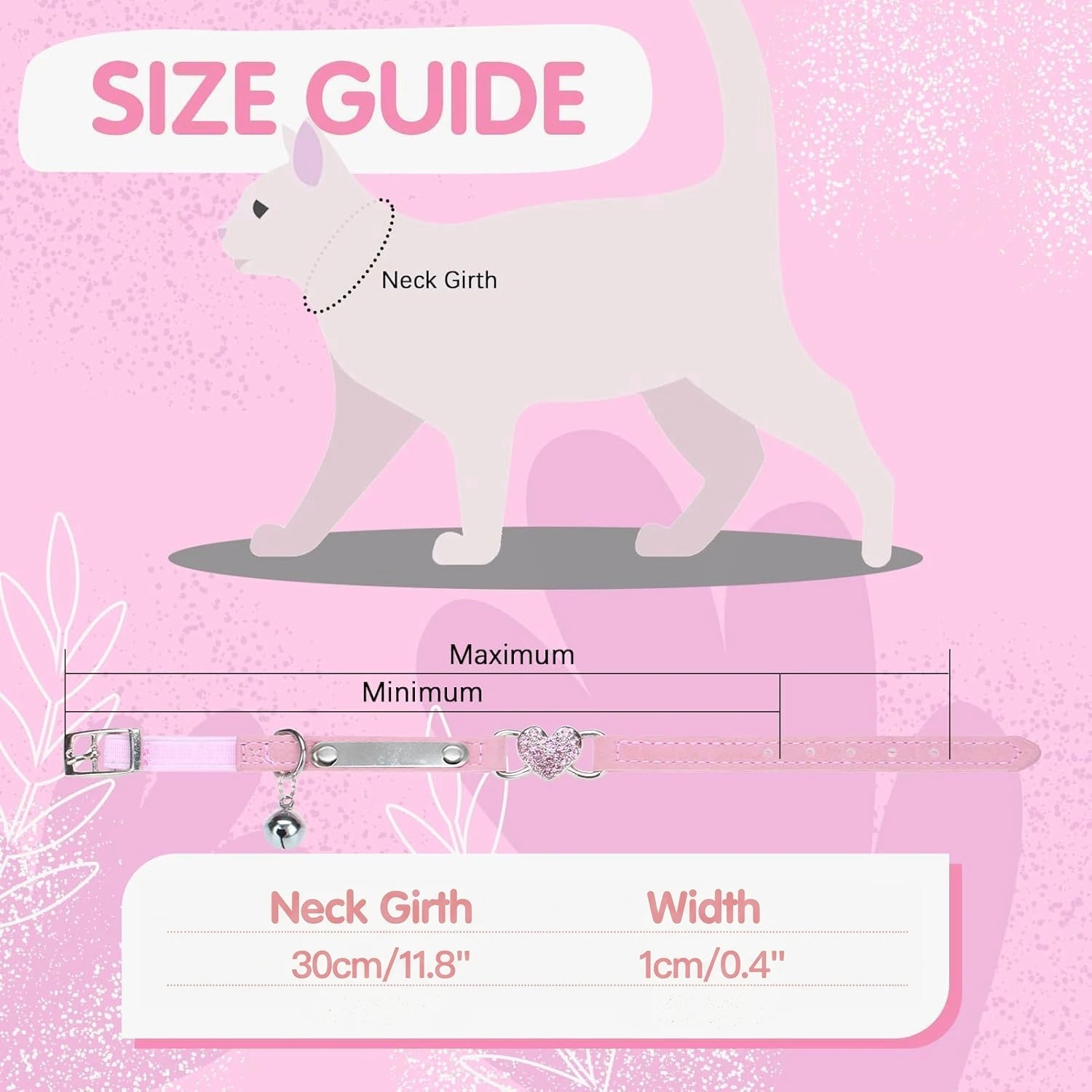 Personalized Heart Shaped Cat Collar With Bell Safety Elastic Adjustable Collar Soft Velvet Cat Crystal Collar for Kitten Puppy