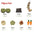 Rabbit Guinea Pig Dragon Cat Chew Toys Tooth Cleaning Toy for Bunny Hamster Tooth Grinding Set Pet Tooth Grinding Snacks