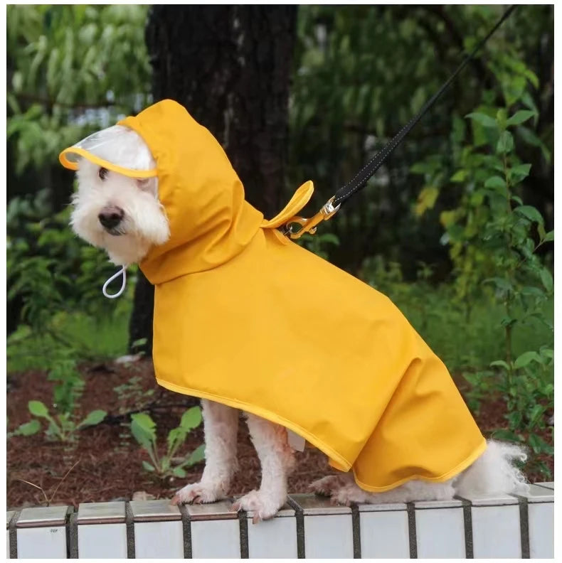 Teddy Cgi Golden Dog Clothes Egg Olk Man PU Waterproof Jacket Dog Raincoat Pet Supplies Waterproof Outdoor
