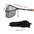 Folding Fishing Net with Aluminum Alloy Landing Net Non-Slip Gloves Storage Bag Fish Pliers Lip Gripper for Easy Catch & Release