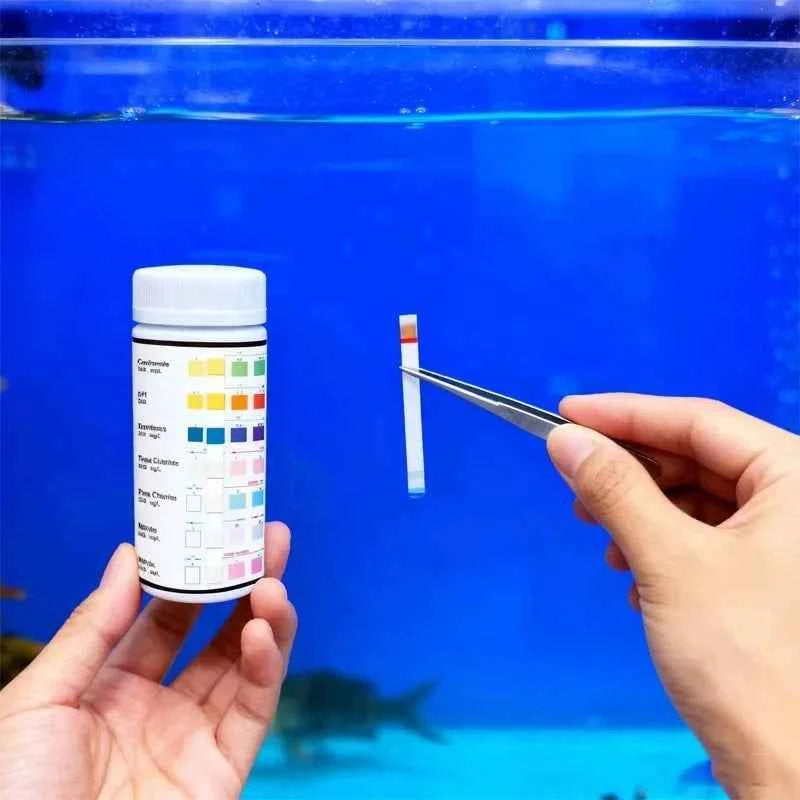 Aquarium Test Strips Freshwater pH Water Quality Test Kit for Fish Tank Ammonia Nitrite Nitrate Testing Swimming Pool