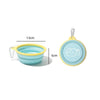 Pet Outdoor Folding Bowl Portable Travel Pet Food and Water Bowl with Hook Clamp Foldable Feeding Plate or Dogs and Cats
