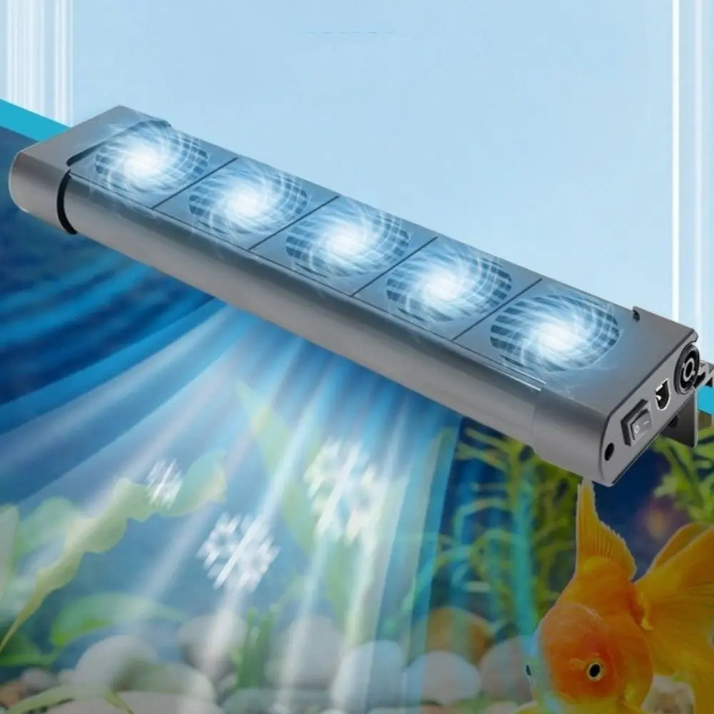 2/3/4/5/6 Head Aquarium Cooling Fans 135° Rotation Silent Fish Tank Cooler US Plug Temperature Control System Chiller Control