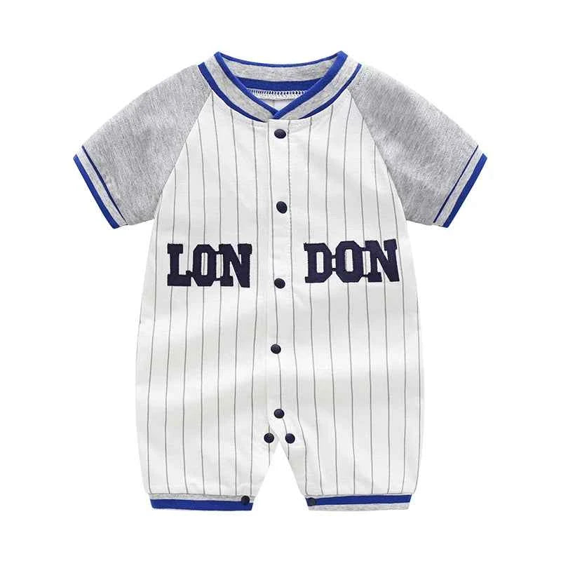 Baby jumpsuit summer thin baby robe short-sleeved cotton romper newborn baby clothes