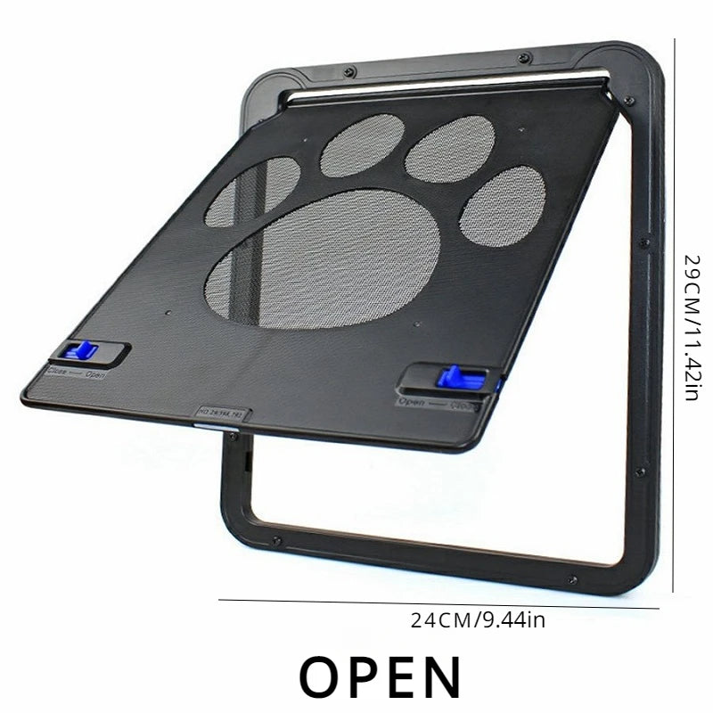 Pet Door Outdoor Dogs Cats Window Gate House Enter Freely Fashion Pretty Garden New Safe Lockable Screen Easy Install  Dog Gate - Play Paws Toys