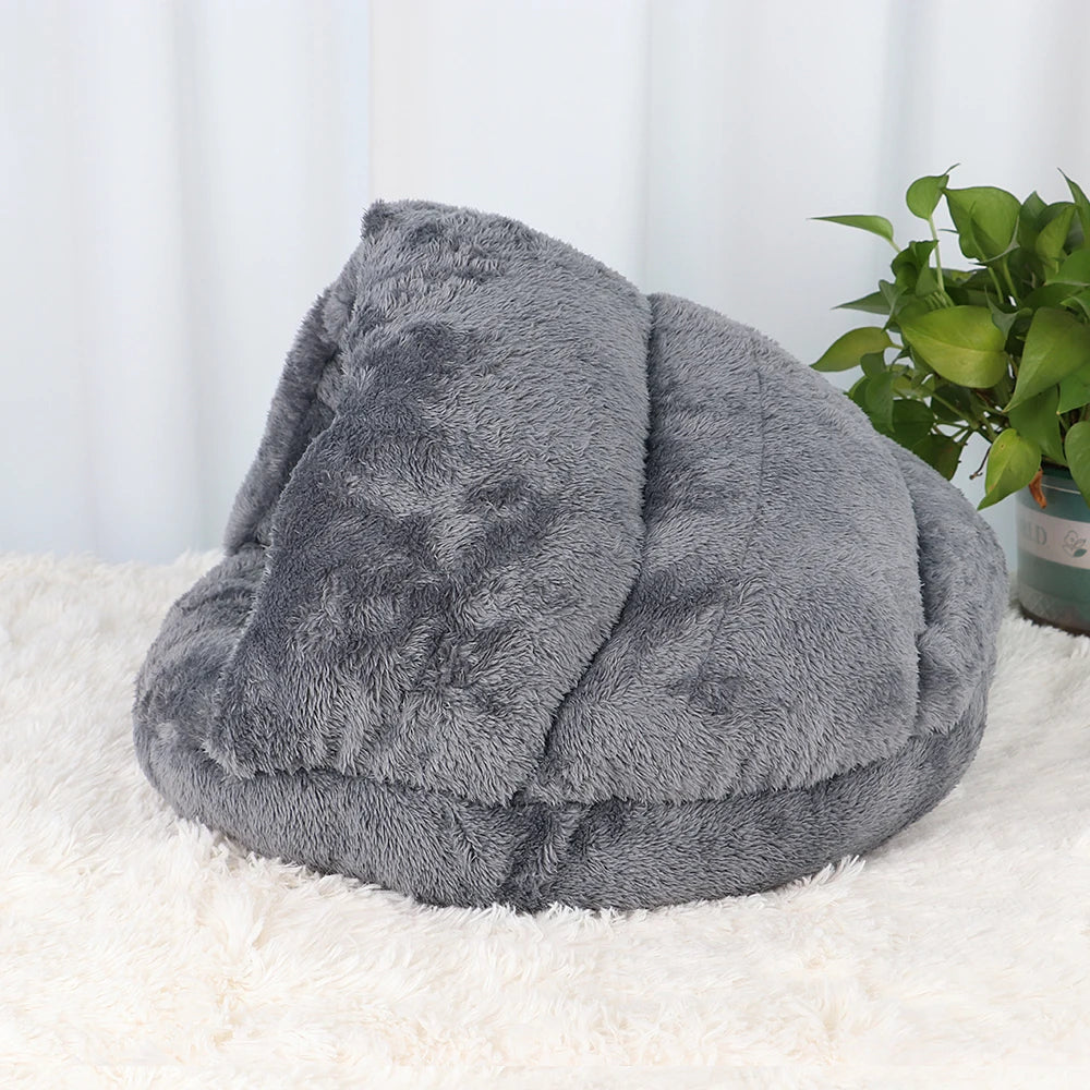 Soft Cat Bed Winter Warm Plush Pet Puupy Kitten Nest Kennel Deep Sleep Cats Cave House For Cats Small Dogs Products - Play Paws Toys