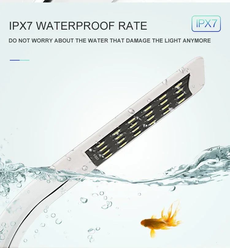Ultra Thin LED Aquarium Light 5W/10W/15W Aquatic Plant Lighting Waterproof Clip-on Lamp For Fish Tank Plants Grow Light