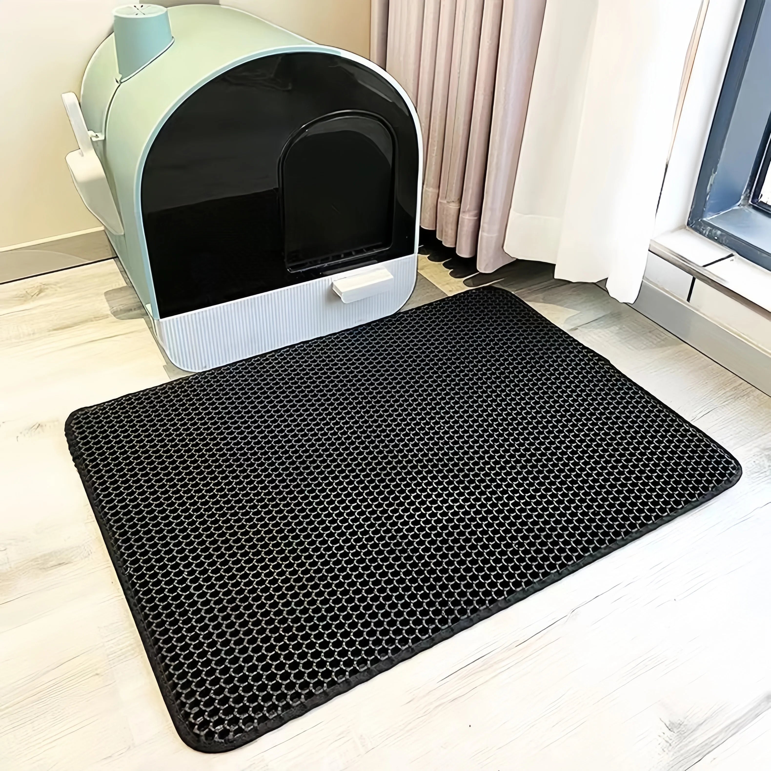 Large size Cat Litter Mat Eva Double Layer Waterproof Cat Litter Mat Pet Litter Box Mat Pet Toilet Cat Mat Cat Toilet Mat - Play Paws Toys