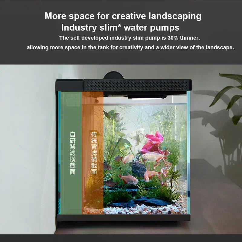 NEW MIJIA Smart Fish Tank MYG100 Work With Mijia APP Mobile Controlled Remote Feeding Smart Lighting System Light Aquarium CN