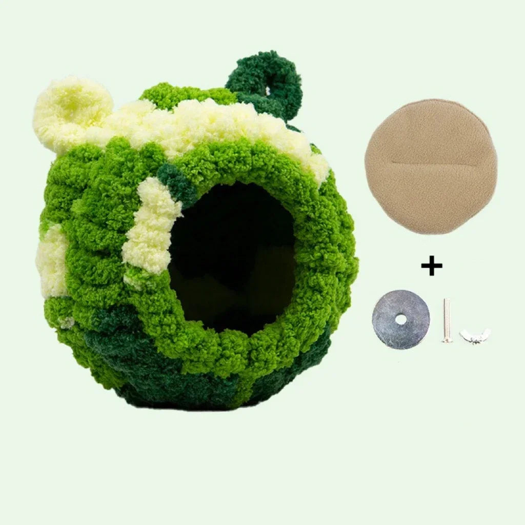 새장 Warm Bird Nest Winter House Hanging Hammock Cage Accessories Plush Hideaway for Parrot Hummingbird Decoration Bird Cages