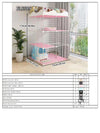 Cat Cage for Home Use, Indoor Pet Cat Large Space, Luxurious Small Cat House, Three-Story Multi-Cat Portable Assembly Empty Cage - Play Paws Toys