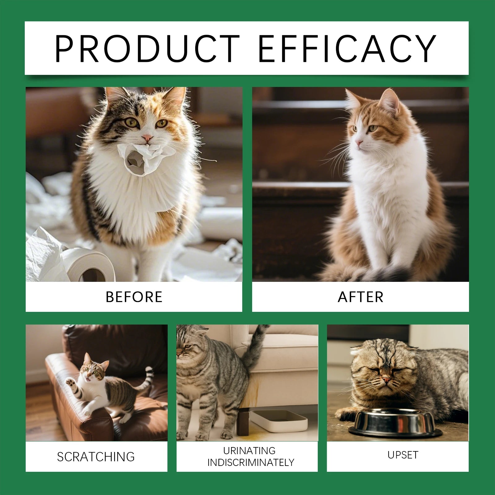 Yegbong Cat Deterrent Spray for Furniture Protection Against Scratching Couch Carpet Plants Pet Safe Training Aid for Cats 100ml
