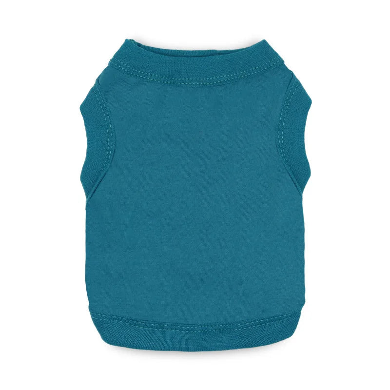 Soft Cotton Blank Dog Shirt, Breathable Spring Summer Pet Apparel, Lightweight Plain Dog T Shirt for Small to Large Dogs