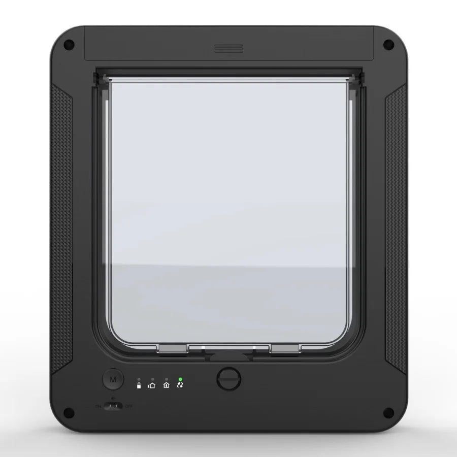 Electronic Induction Dog Cat Door Automatic Smart Pet Safe Door Cat Flap with Microchip Sensor Controllable Direction Cat