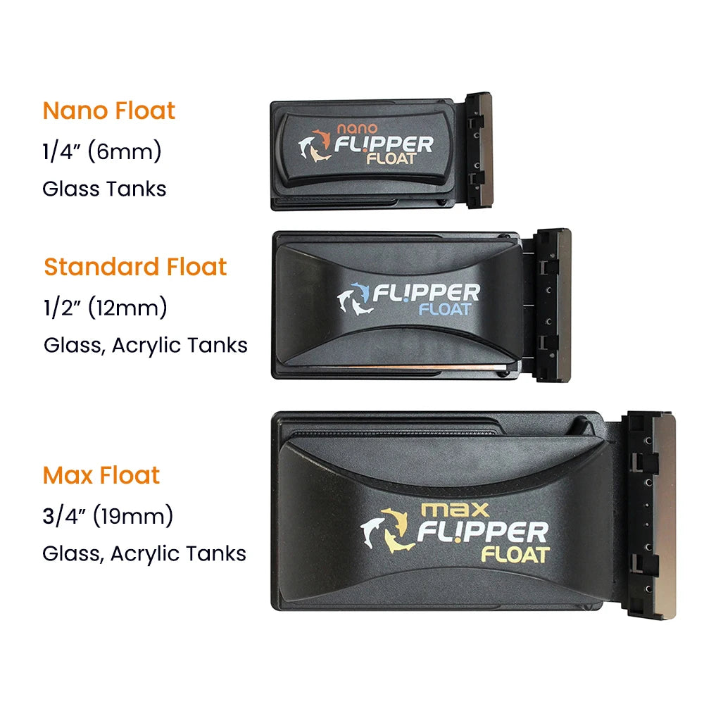 Flipper Nano/Standard/Max Float Glass Acrylic Fish Tank 2 in 1 Magnet Aquarium Algae Cleaner Scrubber and Scraper