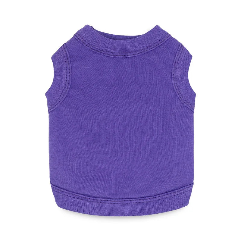 Soft Cotton Blank Dog Shirt, Breathable Spring Summer Pet Apparel, Lightweight Plain Dog T Shirt for Small to Large Dogs