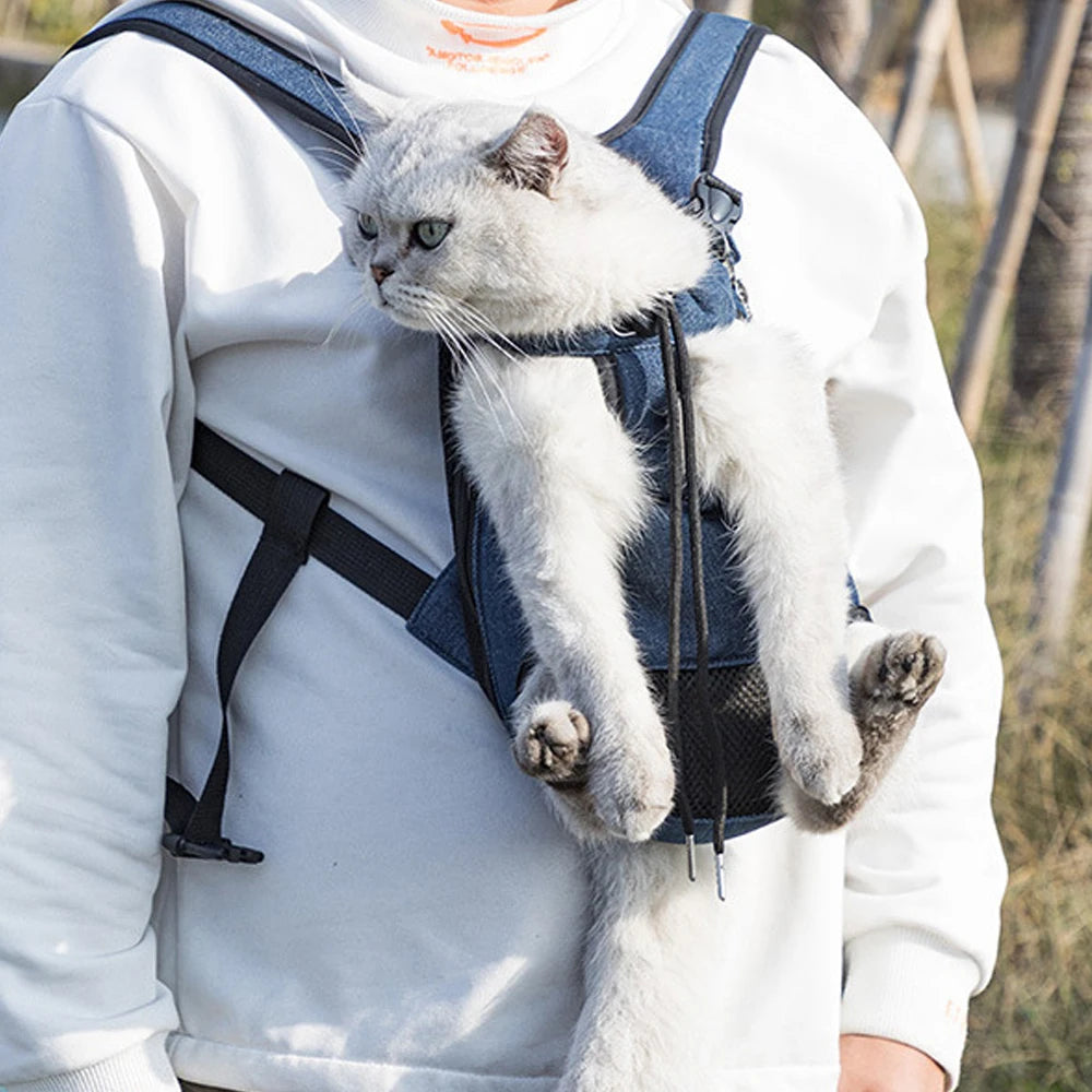 Adjustable Cat Carrier Bag Pet Double Shoulder Backpack Portable Bag Outdoor Travel Camping Hiking Cat Bag Dog Bag - Play Paws Toys