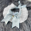 Sweet Cat Dog Bibs Collar Girls Neck Decoration Adjustable White Lace Pink/Blue Bowknot Neckerchief  String Strap Scarf Necklace
