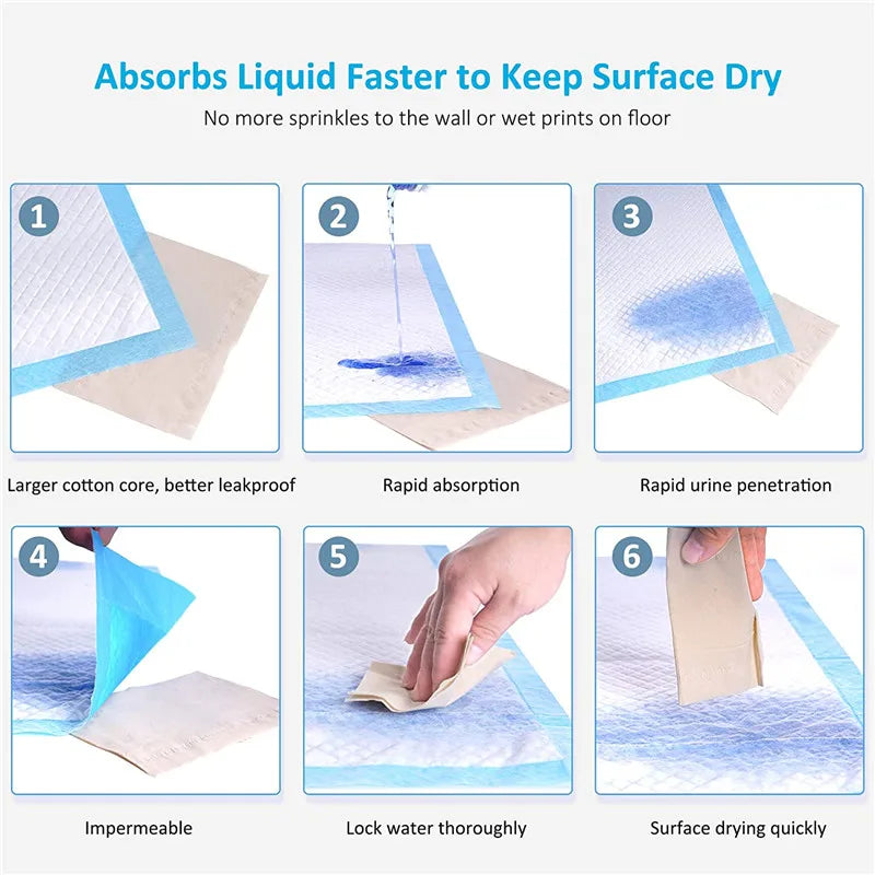 Diapers For Dogs Pet Disposable Nappy Mat Dog Diapers Absorbent Disposable Diapers Absorbent Pet Toilet Cat Disposable Nappy Mat