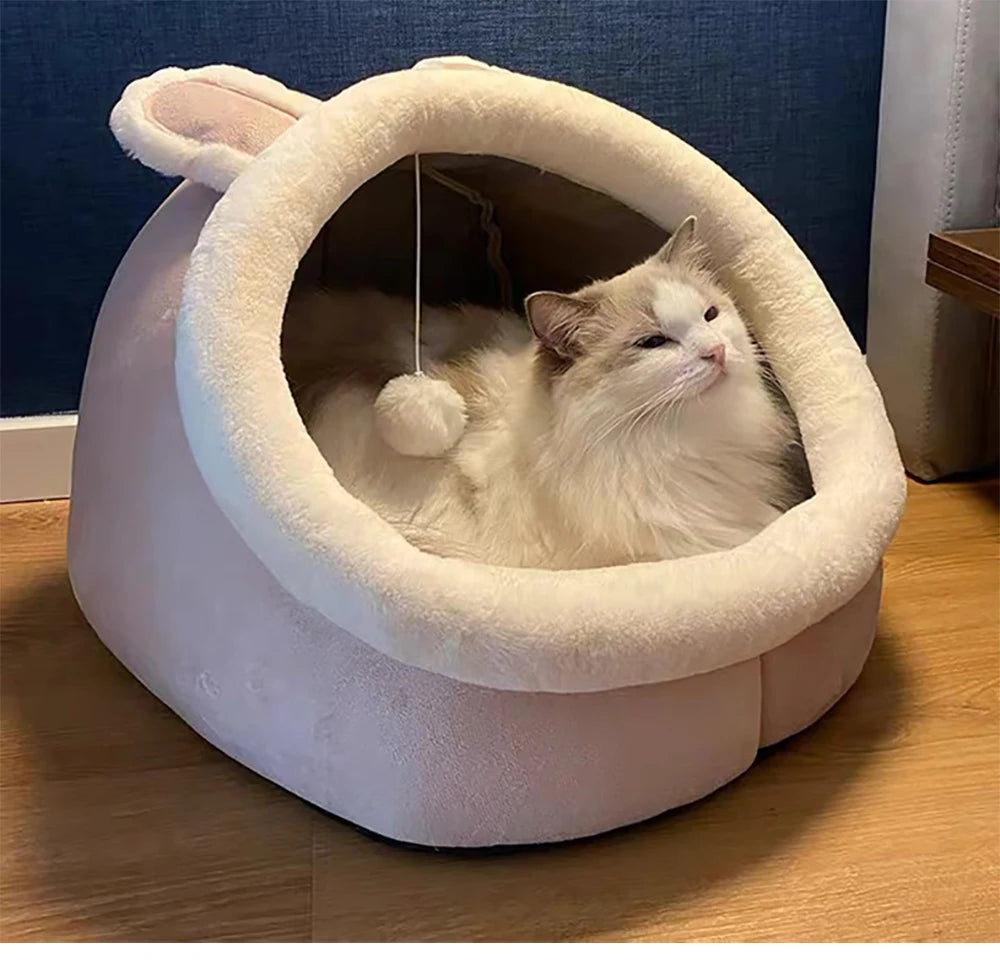 Washable pet lounger cushions, cat mat beds, warm and soft baskets, cozy warm cat kennels, house tents, small pet dogs, winter - Play Paws Toys