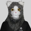 Movable Mouth Cat Head Mask Animal Latex Cute Helmet  Artificial Fur for Halloween Costumes Party Props Adult Size
