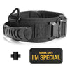 Classic Adjustable Dog Collar, Reflective Training Military Dog Collar, Nylon Heavy Duty Tactical Dog Collar, German Shepherd
