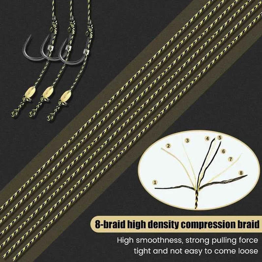 Pre-tied Carp Fishing Hair Rigs，Method Feeder with Double Hooks
