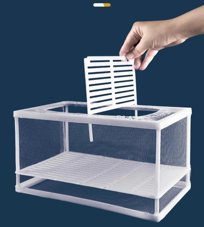 S/L Aquarium Fish Breeding Breeder Box Baby Fish Hatchery Isolation Net Fish Tank Incubator Box Hanging Aquarium אקווריום לדגים