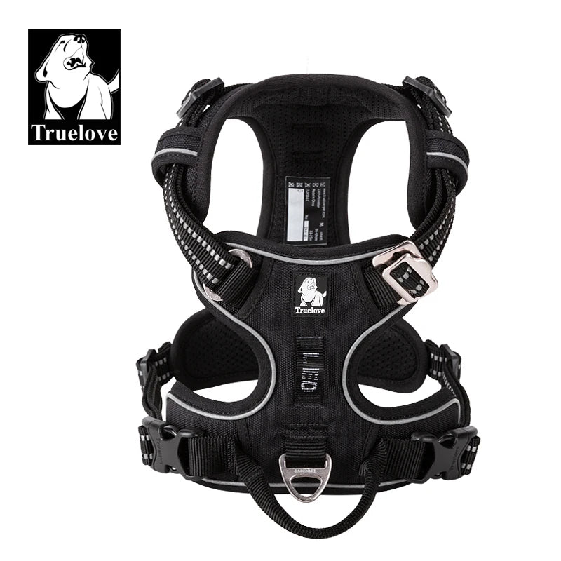 Truelove Pet harness Fashionable Nylon Durable Dog Harness Reflective Breathable Padded Training Vest Luxury Pet Accessories