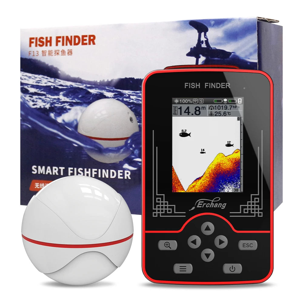 Erchang F13 Wireless Sounder Fish Finder Rechargable 100m Distance Lake River Sea Fishing