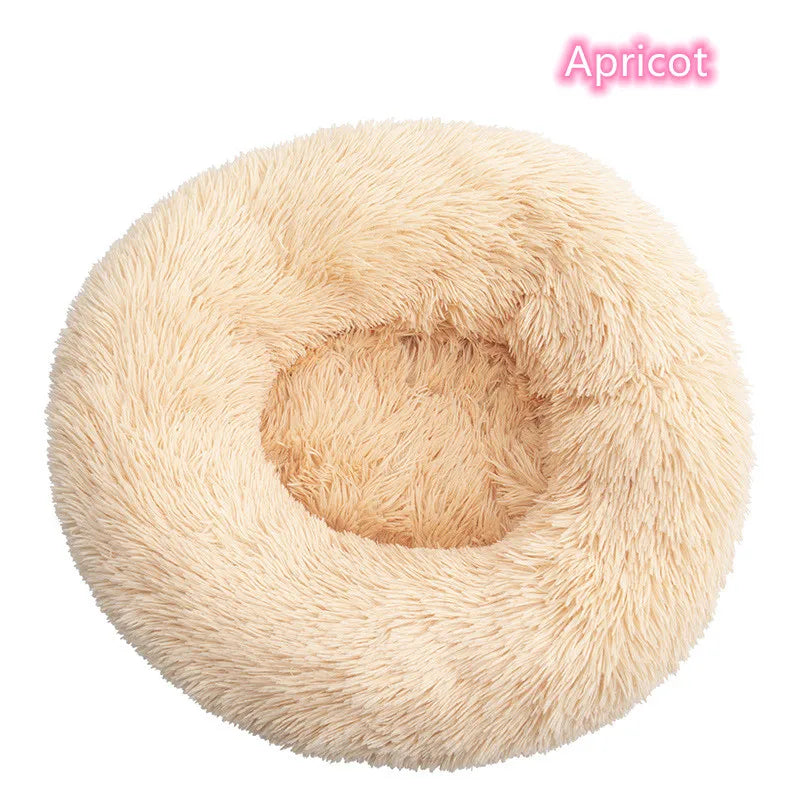 Super Soft Pet Cat Bed Plush Full Size Washable Calm Bed Donut Bed Comfortable Sleeping Artifact Suitable For Winter - Play Paws Toys